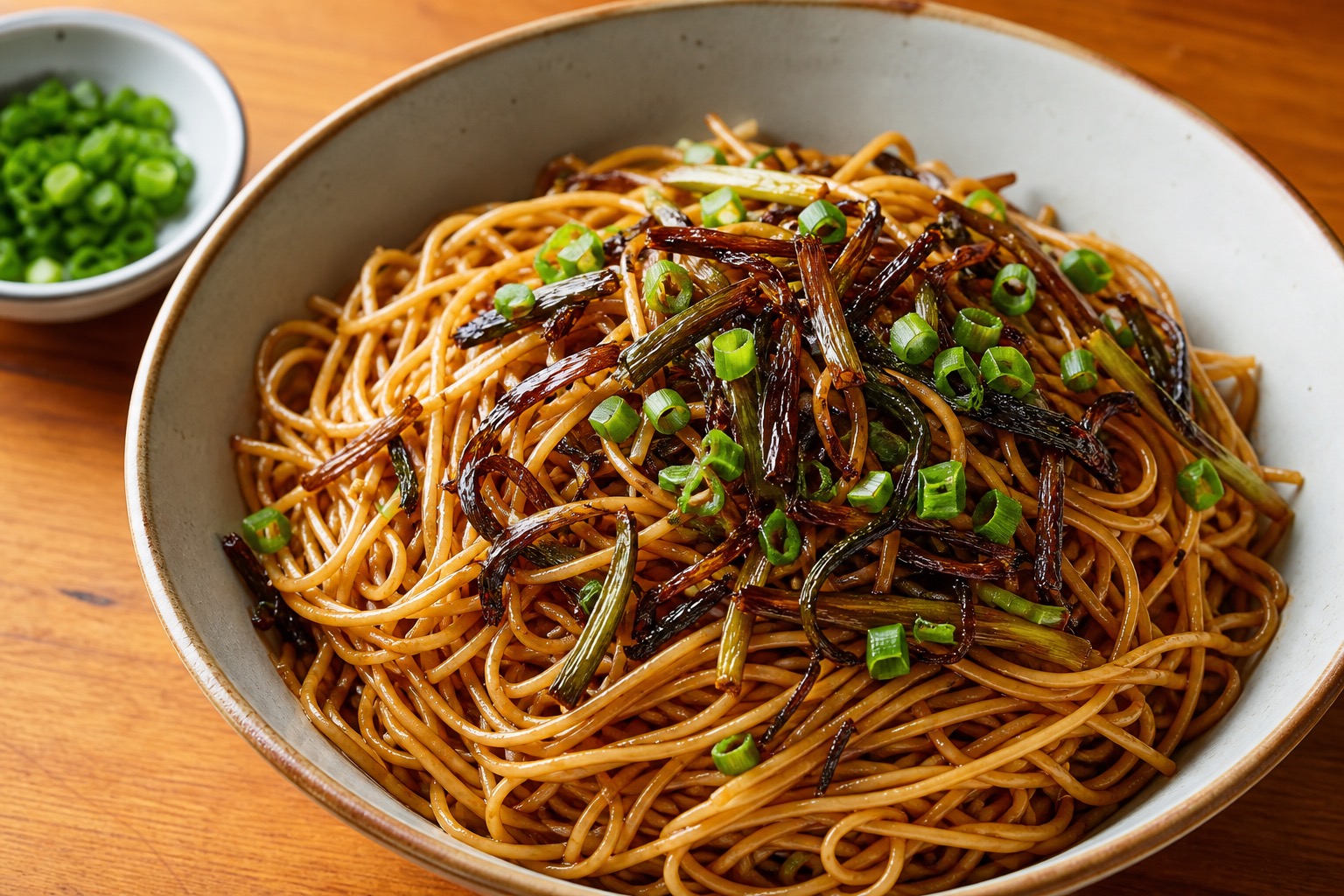 Shanghai scallion oil noodles